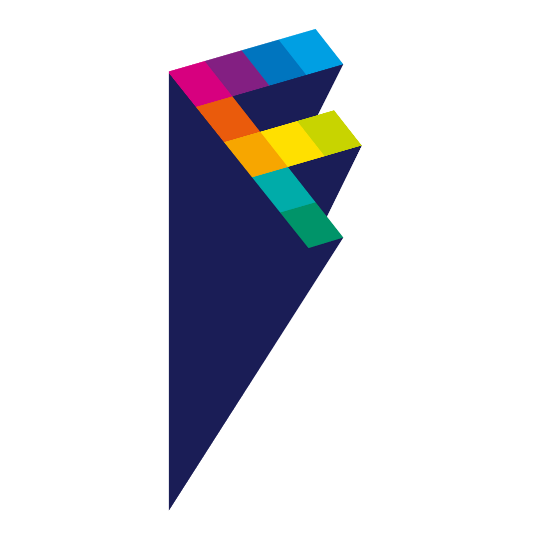 Logo con monogramma multicolore